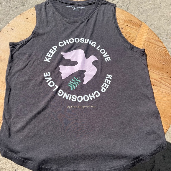 Spiritual Gangster "Keep Choosing Love" Tank- Women's Size Small - Picture 2 of 10